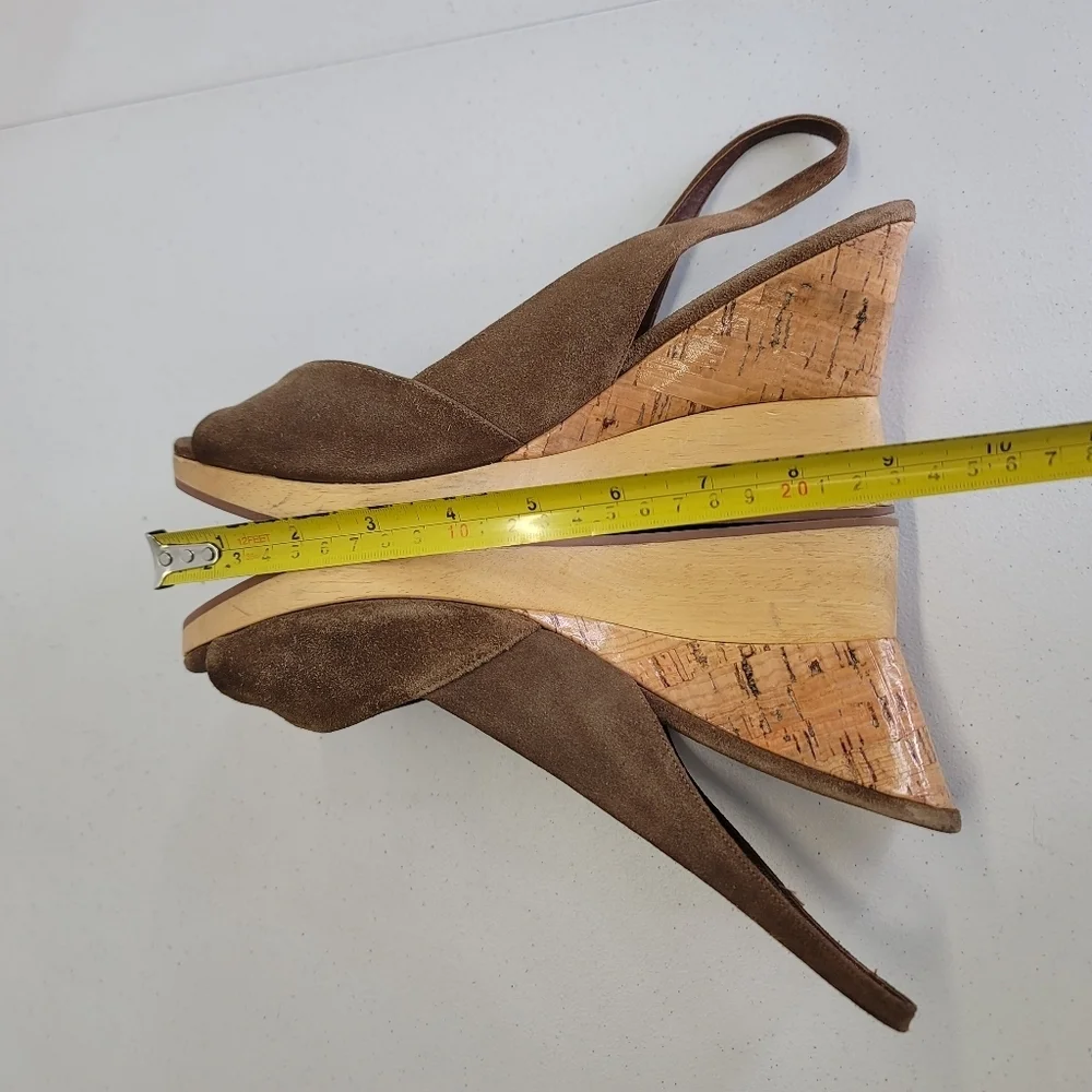 Miu miu wood & suede leather mules - Picture 6 of 7
